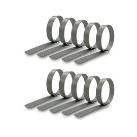Genuine Strapbinder HBCP10 Center Punch Clamps – 2-1/2" Galvanized Carbon Steel (10-Pack) – Pre-Formed Clamps for Hose, Ducting, Cable Management & More