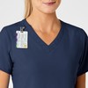 WonderWink womens Women's Stylized V-neck Top Medical Scrubs Shirt, Navy,