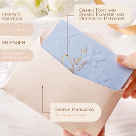 molekaus Vow Books,for Wedding Vow Books Wedding Gift for Bride and Groom Vows Book his and Hers with 28 Pages-5.5 * 3.5 in Wedding Notebook with Gilded Font Set of 2(Genderless)