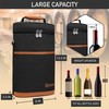 opux 2 Bottle Wine Carrier Tote, Insulated Leakproof Wine Cooler