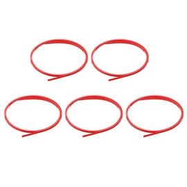 MECCANIXITY 5 Pcs Plastic Binding Purfling Strip 1650x5x1.5mm Guitar Binding Edge Trim for Acoustic Classical Guitar Parts Accessories Pure Red