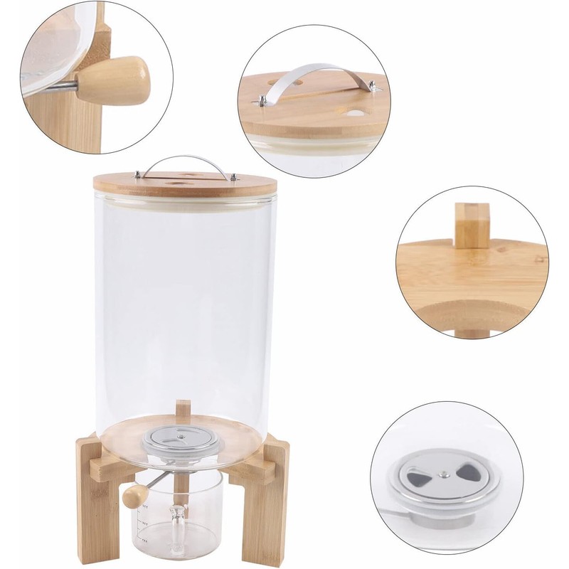 Xuthusman Capacity Airtight Glass Dry Food Storage Container Cereal Rice