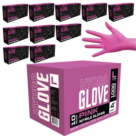 4 MIL Pink Nitrile Gloves | Case of 1000 | Thick Heavy Duty, Powder Free, Latex-Free, Exam Grade, Food Safe (SMALL (PACK OF 1000))
