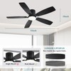 Ayaoty 52 Inch Low Profile Ceiling Fans with Lights and
