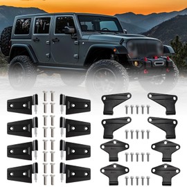 16PCS Body Door Hinge Sets Compatible with 2007-2018 Wrangl-er JK JKU Unlimited Inside & Outside Door Hinges