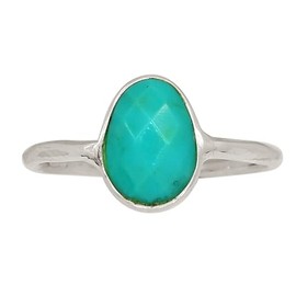 Xtremegems Composite Faceted Mohave Blue Turquoise 925 Silver Ring Jewelry s.7 ALLR-30080