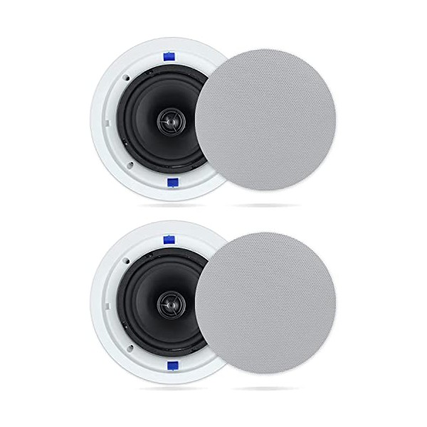 Herdio 6.5 Inch Ceiling Speakers, 320 Watts Round in Wall