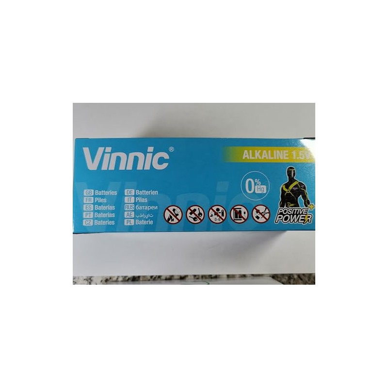 Vinnic L1131-C10-Ag10 Alkaline Manganese Button (Pack Of 10) Cells