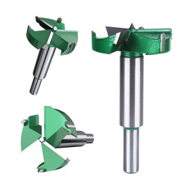 HUHAO Forstner Drill Bit 50mm,Triple Flute Carbide Forstner Bit, Wood Drilling Hole Saw Woodworking Hinge Cutter Tools for Hard Wood, Soft Wood,Plastic
