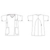 Wacoal HI Collection Scrub / White Gown, Medical Use, Zip