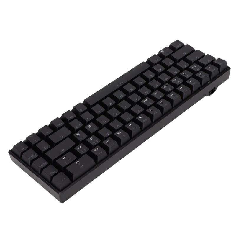 Keyboard 68 Key White Light Three Mode Black Mechanical Keyboard