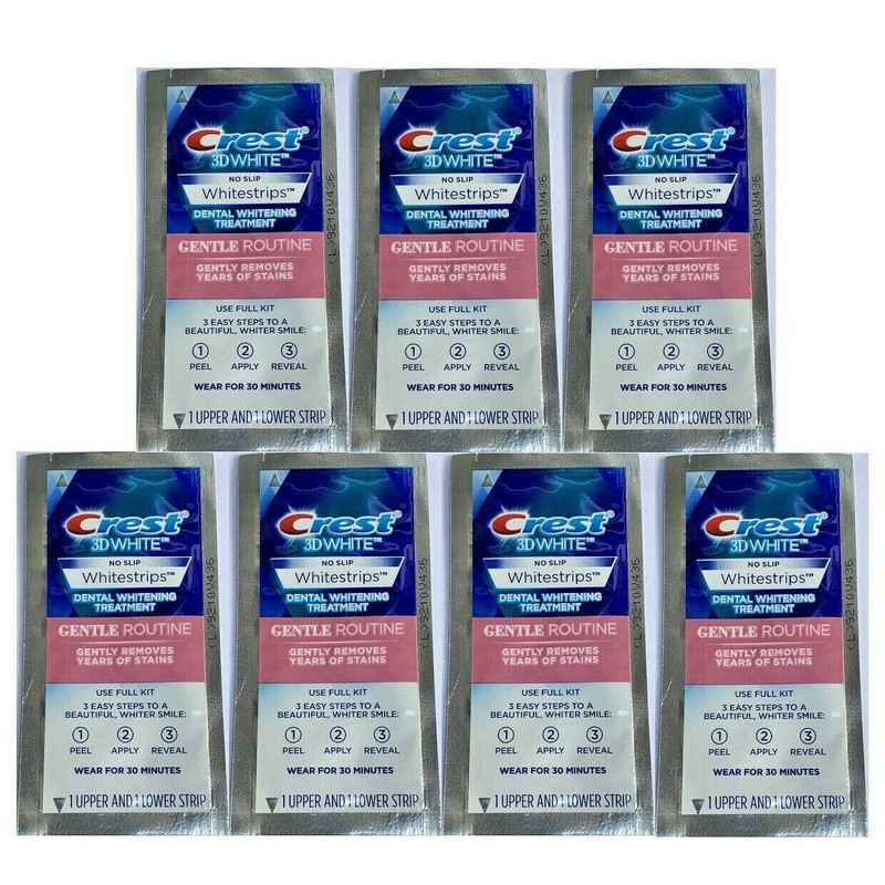 CREST SENSITIVE Gentle Routine Whitestrips White Strips Teeth Dental Whitening