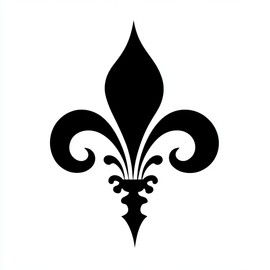 Reusable Fleur De Lis Stencil, 8.5x11 Inches, Durable Plastic, Ideal for Painting and Craft Projects