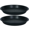 MSKIAUO Plant Saucer Pot Tray 8 inch, 2 Packs Plastic