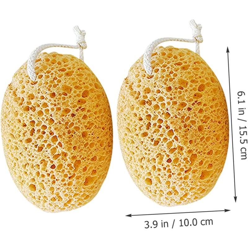 TOPPERFUN Esponjas Exfoliantes para Baño 2 Piezas, Esponja Corporal Diseño