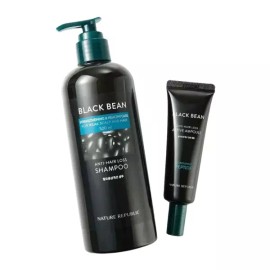 Nature Republic 네이처리퍼블릭 블랙빈 탈모증상개선 샴푸 520ml+두피 앰플 50ml 두피관리 Nature Republic Black Bean Hair Loss Improvement Shampoo 520ml + Scalp Ampoule 50ml Scalp Care [1 set]