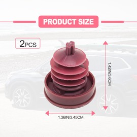 2Pcs Hydraulic Power Steering Cap, Compatible with Honda Acura, Replacement 53697-SB3-952 Power Steering Pump Reservoir Cap Plug Cover, Red