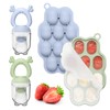 KingKam Baby Breastmilk Popsicle Molds & Baby Fruit Feeder (2