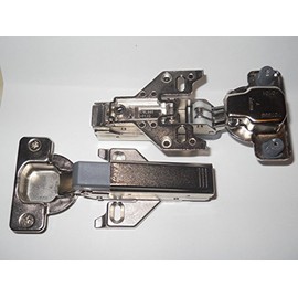 2 Blum 120 Degree Face Frame Clip On Hinge With Soft Close Adapters & Plates-Full overlay