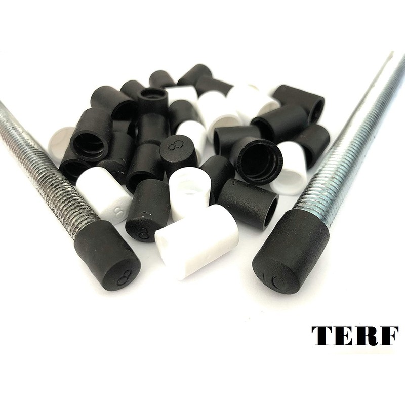 TERF® High Quality White PVC Screws Thread Stud End Protective