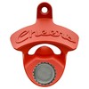 Luwanburg Red Cheers Bottle Opener Wall Mounted Magnetic Beer Cap