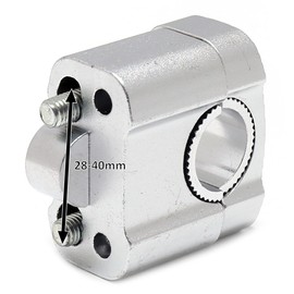 nakira Bike Handle Post Burrise Adapter 22.2mm 28.6mm Height 36mm nkr963 (Silver)