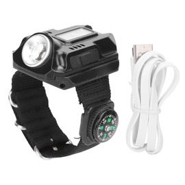 Wrist LED Light Hand Flashlight with Display Electronic Watch MultiFunctional Watch Light