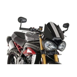 Puig Sport Windscreen (Black) for 15 Triumph ST-Tripler