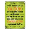 Metal Sign with Saying "Hund streicheln ist Glück" [Dog Stroke