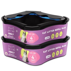 Premium Cat Litter Refill Bags |Jumbo 28FT 2-Pack | Lasts Up to 4 Months | 2 Cartridges for Superior Odor Control