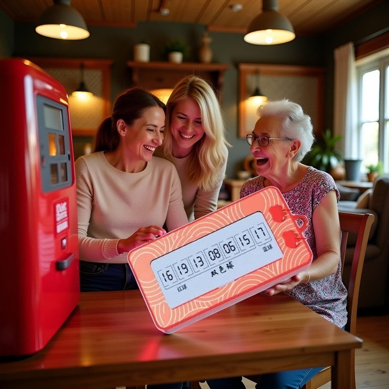 Calsgkspray Red Fortune Lottery Machine Electronic Number Selector Portable Random