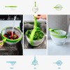 Salad Rotator Plastic Colander with Collapsible Handle Rotatable Kitchen Strainers