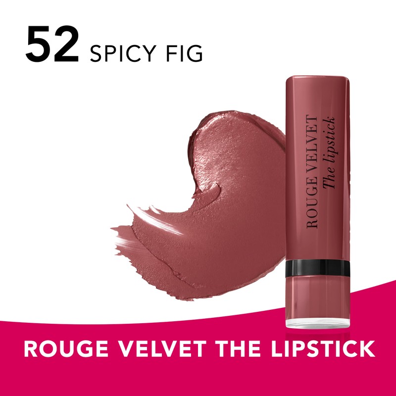 Bourjois, Rouge Velvet The Lipstick Lippenstift, 52 Spicy Fig, 2,4