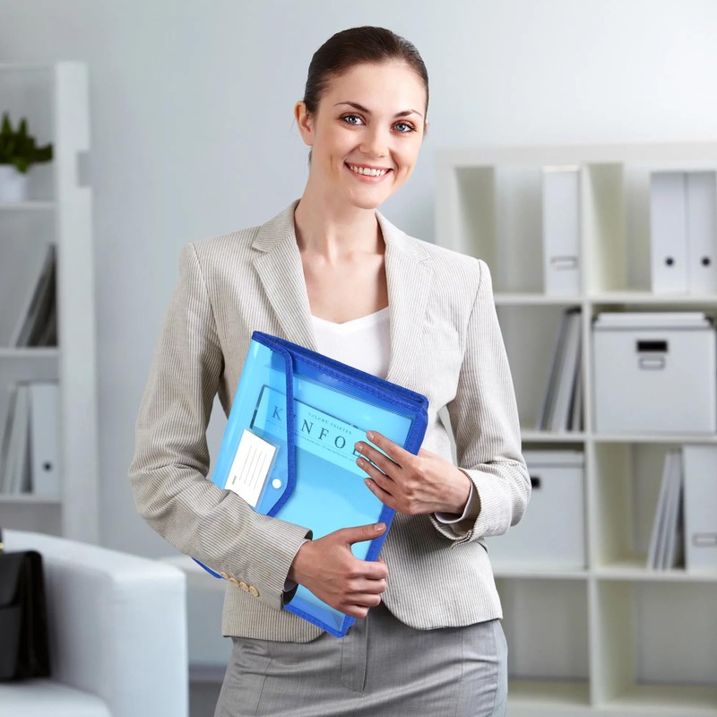 Document Folder A4, Diealles Shine Pack of 8 Document Bag