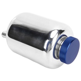 Power Steering Oil Fluid Tank Power Steering Fluid Reservoir Bottle Power Steering Tank Aluminum General Purpose Reservoir with Reservoir Stays Polished Band Replacement for Opel/Subaru Power Steering