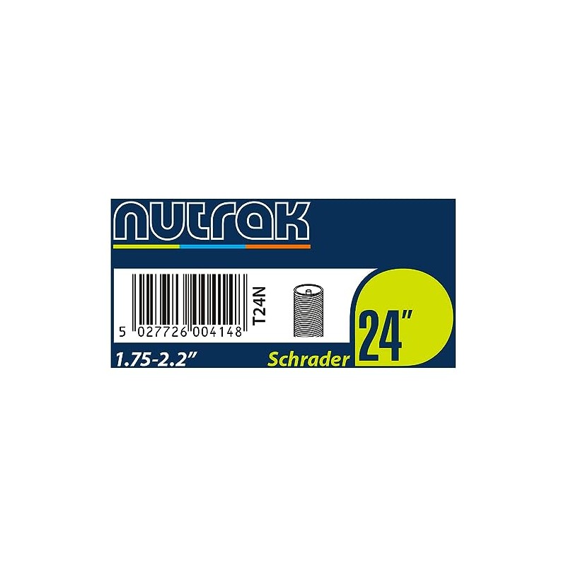Nutrak 24 x 1.75-2.125 inch Schrader inner tube