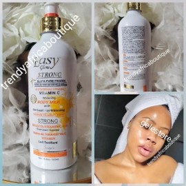 X 1 Easy Glow Glutación, Vitamina C BLANQUEAMIENTO BRILLANTE Leche Corporal. 500 ml X 1.👌