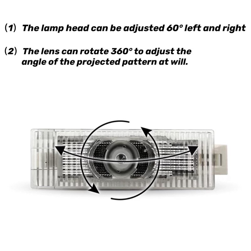 YAETCHiEA Car Door Puddle Light Logo Projector Never Fade Ultra-Bright