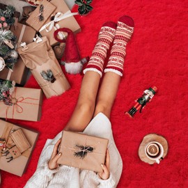 HOMORE HOMORE Red Rug 6x9 Fluffy Area Rugs Modern Shag Rug for Bedroom, Large Living Room Rug for Girls, Non Slip Rugs for Kids Playroom Classroom, Cute Rugs and Carpets for Chidren Nursery Home Dorm Decor