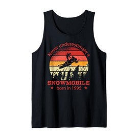 Snowmobiling Snow-Motorcycle Born 1995 Birthday Snowmobile Tank Top