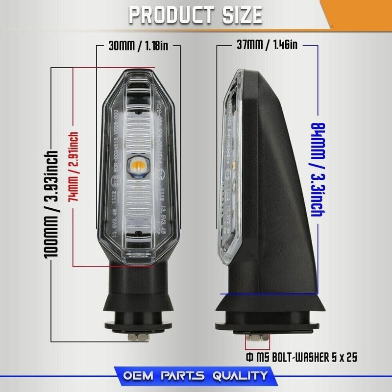 WEIXINRACING LED Brake Tail Light LED Indicator Turn Signal Blinker