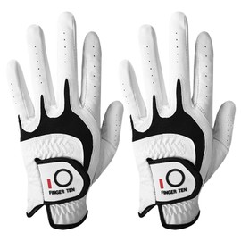 Golf Gloves Men Left Hand Right Hand Cabretta Leather Mens Golf Glove 2 Pack, All Weather Rain Grip Small Medium ML Large XL Size (Worn on Left Hand, Small)