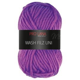 Frida's Wollhaus Pro Lana 50 g Wash Felt Plain Felt Wool Knitting Crochet Yarn Fluffy 26 Colours (147 | Purple)