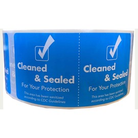 Tamper Seals - Cleaned & Sealed Labels with Slits | 51 mm x 102 mm 2 x 4" Inches Wide | 500 Pack