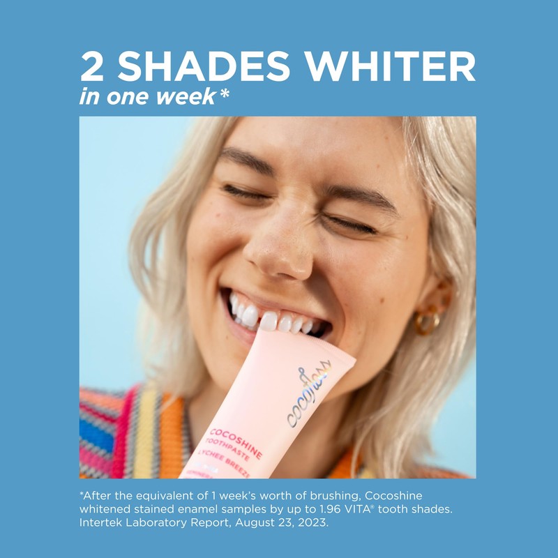 Cocofloss Cocoshine Whitening Toothpaste, Remineralize & Repair Sensitive Teeth, Fluoride-Free