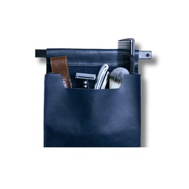 GauchoLife, Large Leather Wall Pocket Organizer, Hanging Leather Organizer, Hanging Storage (Blue)