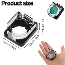 BEANPRECOY 4 Pcs Emergency Stop Button Cover, Transparent Push Button Protectors, Round Push Button Switch Cover Protector, with Black Base, Dustproof Push Button Switch Cover Guard
