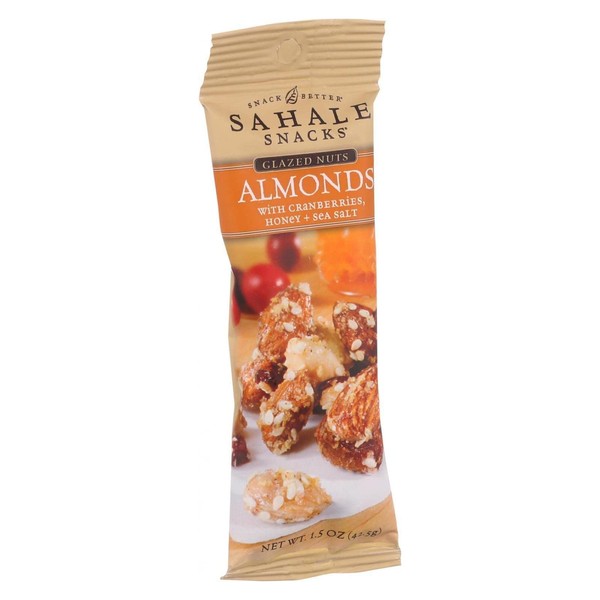 Sahale Snacks Almonds with Cranberries Honey Plus Sea Salt Glazed Nuts, 1.5 Ounce -- 9 per case.