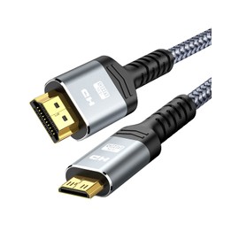 Snowkids Mini HDMI Cable 1.8m 4K 60Hz mini hdmi to hdmi bi-directional transmission (Type A Male to Mini Type C Male)