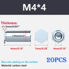 Ctyjia 20 Pcs M4x4mm Rivet Insert Nut, Hexagonal Internal Thread